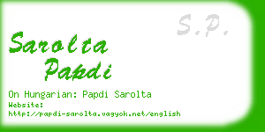 sarolta papdi business card